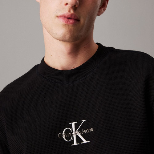Calvin Klein Ανδρική μακρυμάνικη μπλούζα Monologo Waffle LS Tee